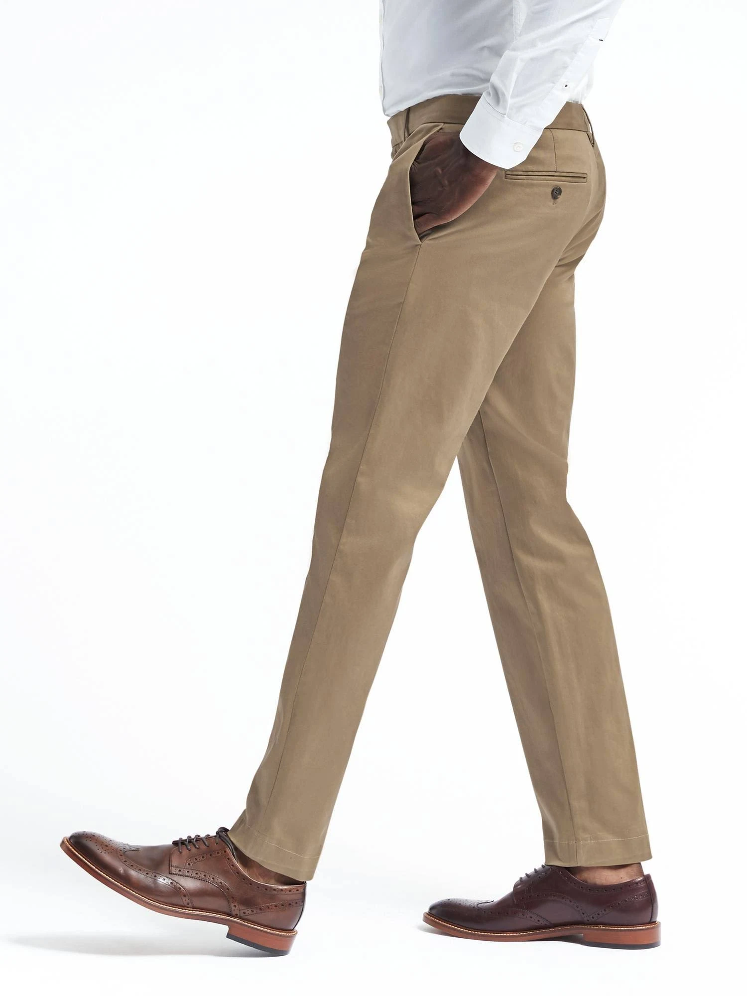 Banana Republic Men's Emerson Straight Rapid Movement Chino Pant Airforce Khaki Size 29W 30L