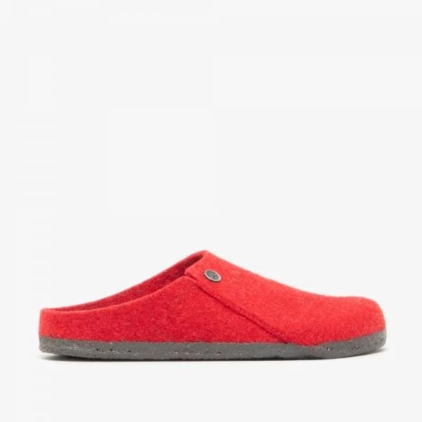 Birkenstock Zermatt 1014936 (Nar) Ladies Felt Clog Slippers Red: EU 38