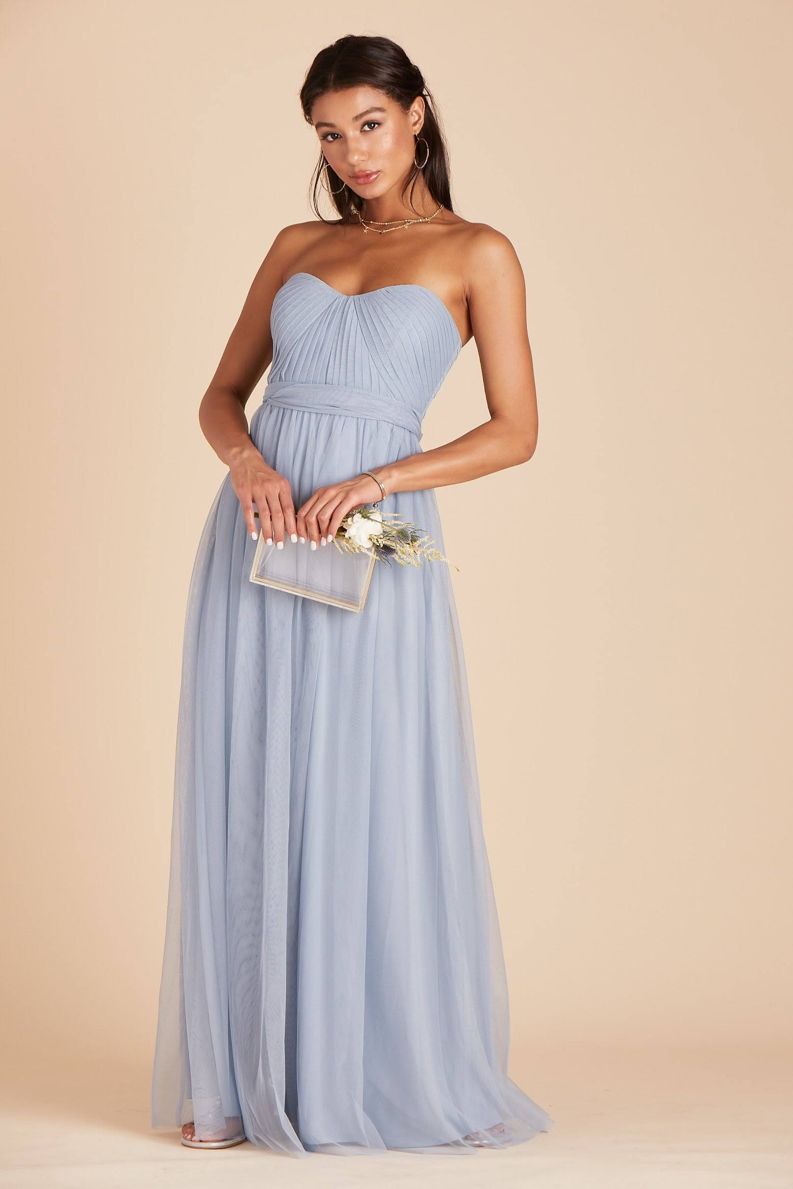 Birdy Grey Christina Convertible Tulle Bridesmaid Dress in Dusty Blue 3XL / Dusty Blue