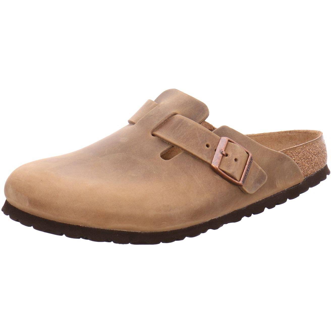 Birkenstock Boston Oiled Leather Tobacco Brown Clogs