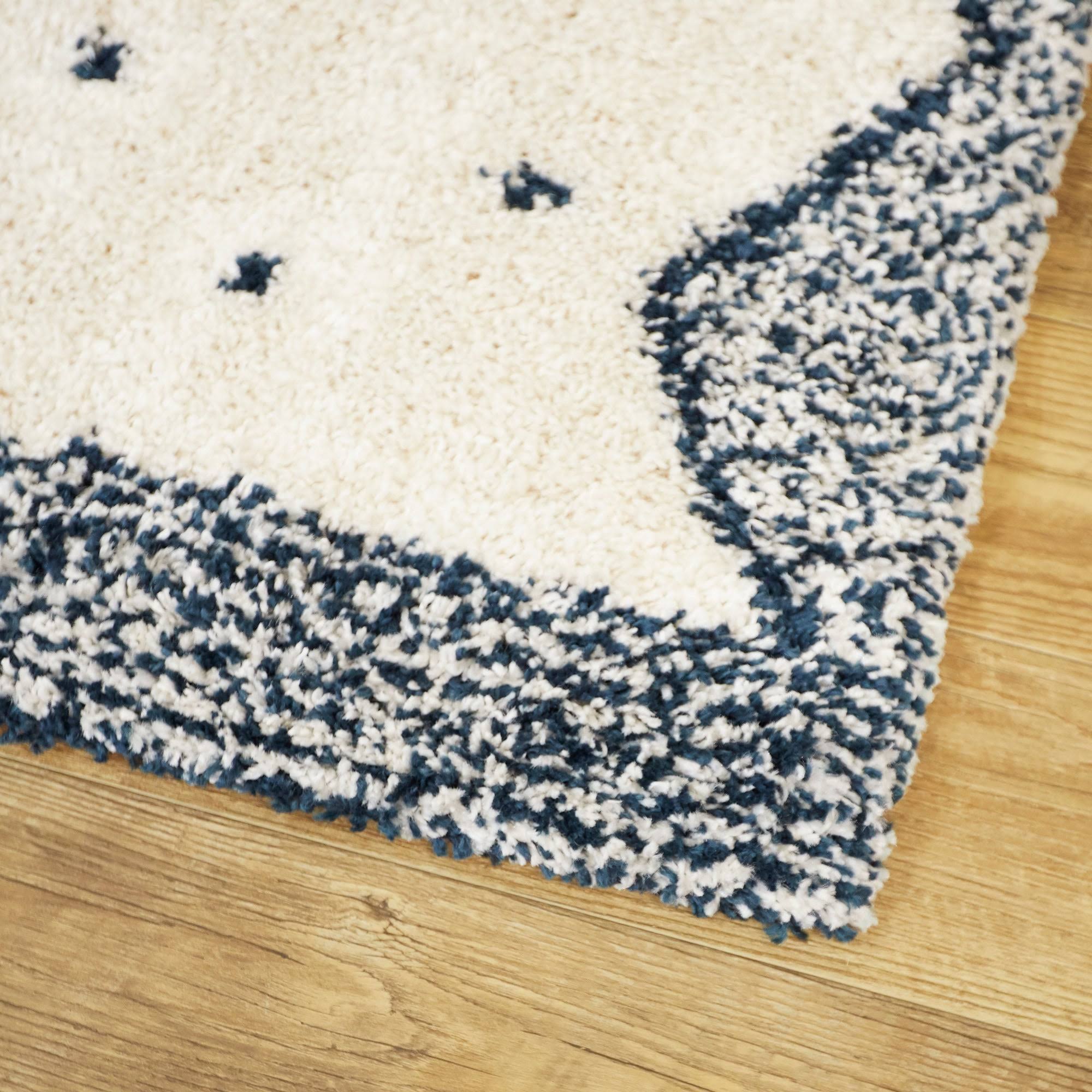 BALTA Crivelli Modern Shag Navy 5 ft. x 7 ft. Area Rug, Blue