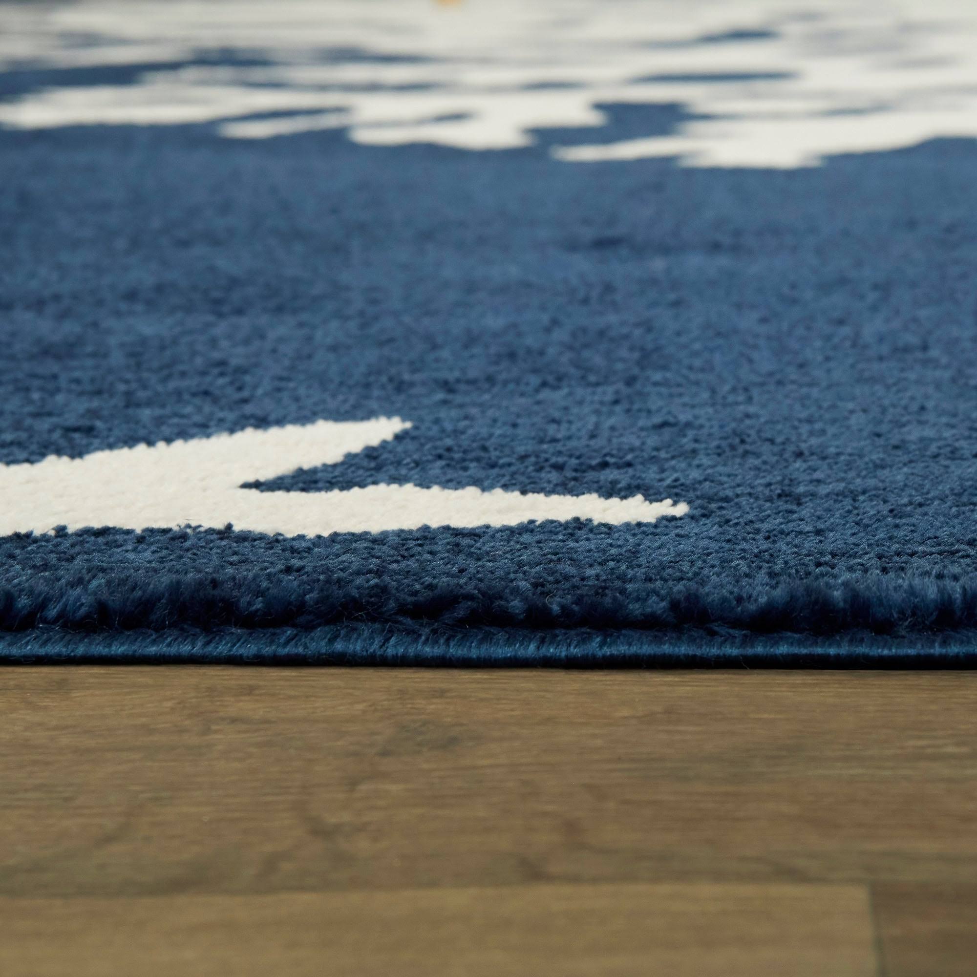 BALTA Alcester Blue 8 ft. x 10 ft. Coastal Coral Area Rug