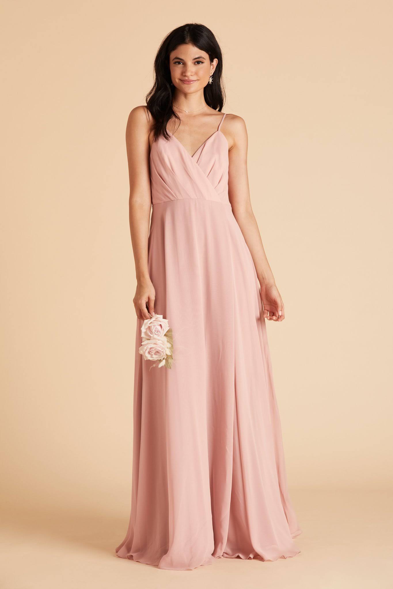 Birdy Grey Kaia Chiffon Bridesmaid Dress in Dusty Rose L / Dusty Rose