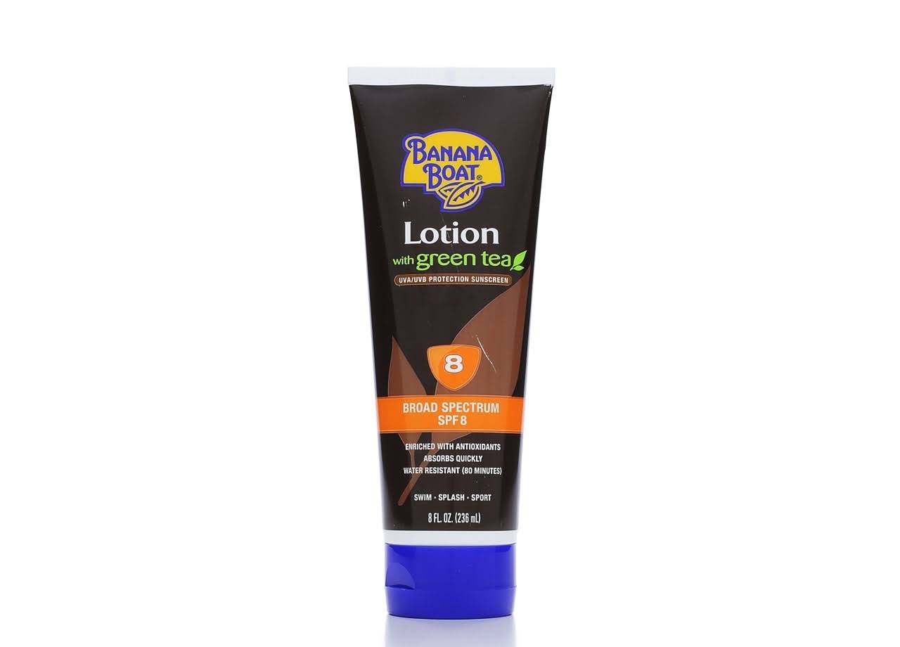 Banana Boat Deep Tanning Sunscreen, Broad Spectrum, SPF 8, with Green Tea - 8 fl oz