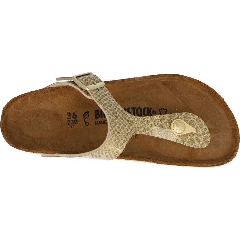 Birkenstock Adult Gizeh Gold Birko-Flor Flat Sandals