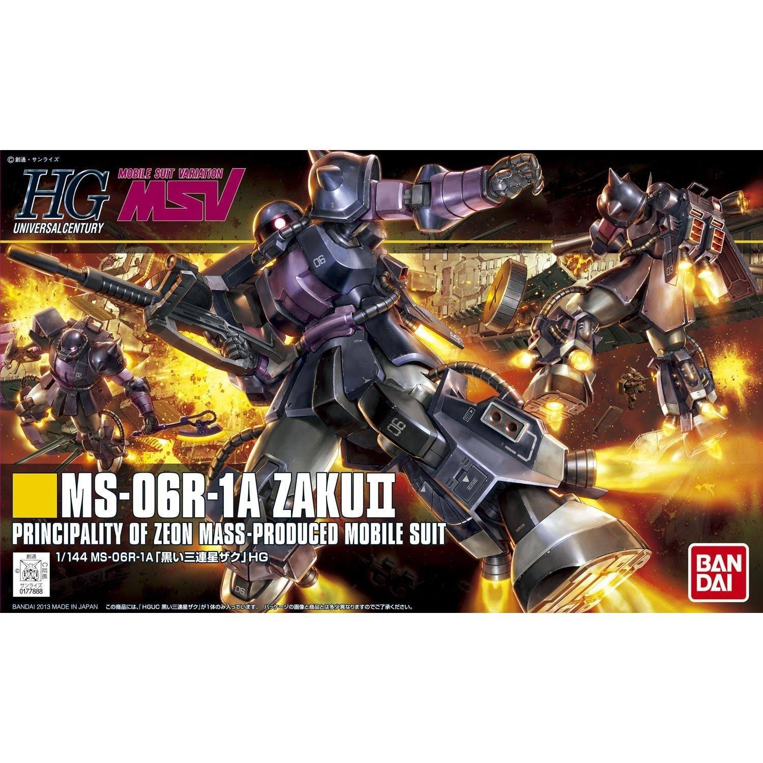 HGUC 1/144 #151 MS-06R-1A Zaku II Black Tri-Stars
