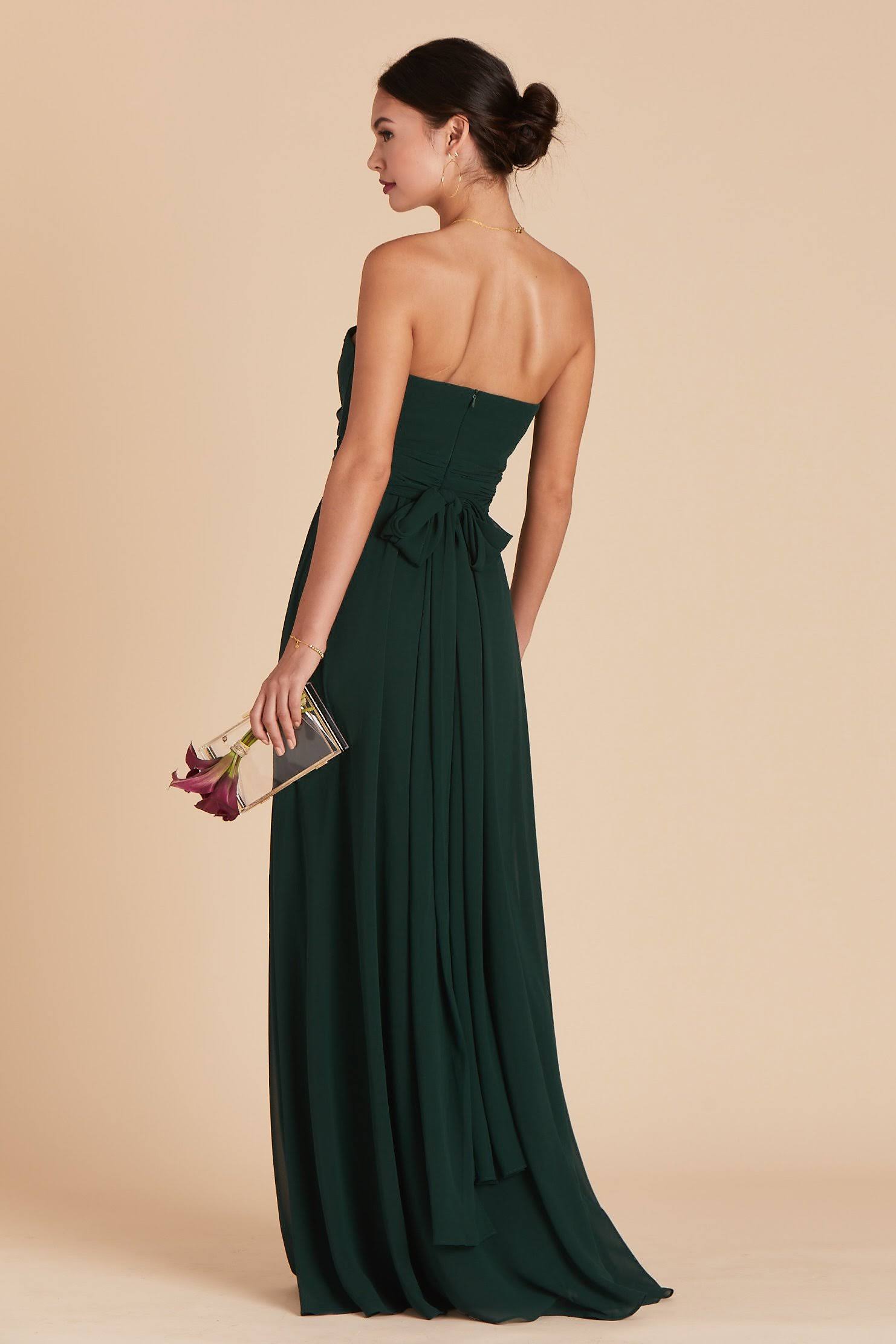 Birdy Grey Grace Convertible Chiffon Bridesmaid Dress in Emerald XXL / Emerald