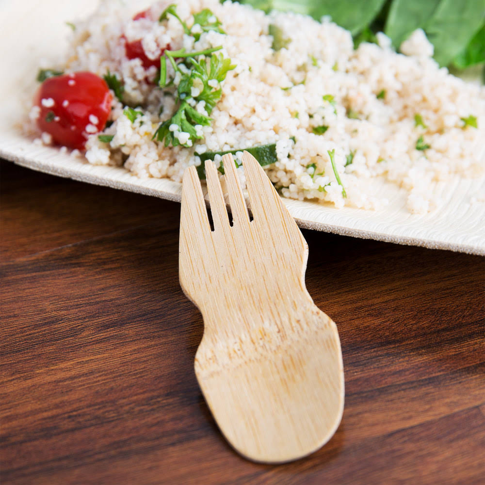 Bambu Veneerware 3.5x22 Bamboo Spork, 250/CS