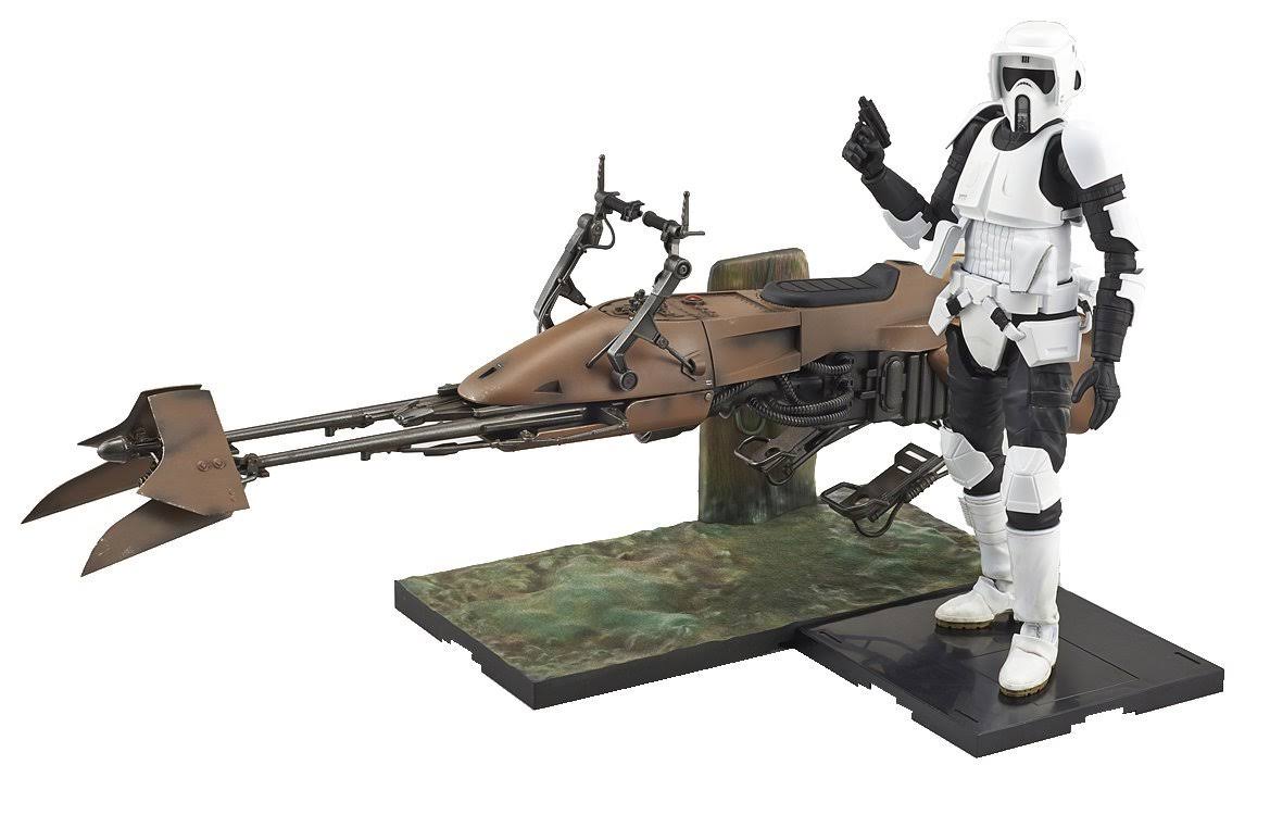 Bandai Star Wars Scout Trooper & Speeder Bike 1/12 Model Kit Japan