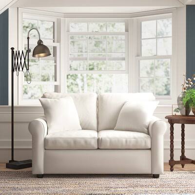 Wolsingham 60x22 Rolled Arm Loveseat with Reversible Cushions Birch Lane Body Fabric: Classic Bleach White
