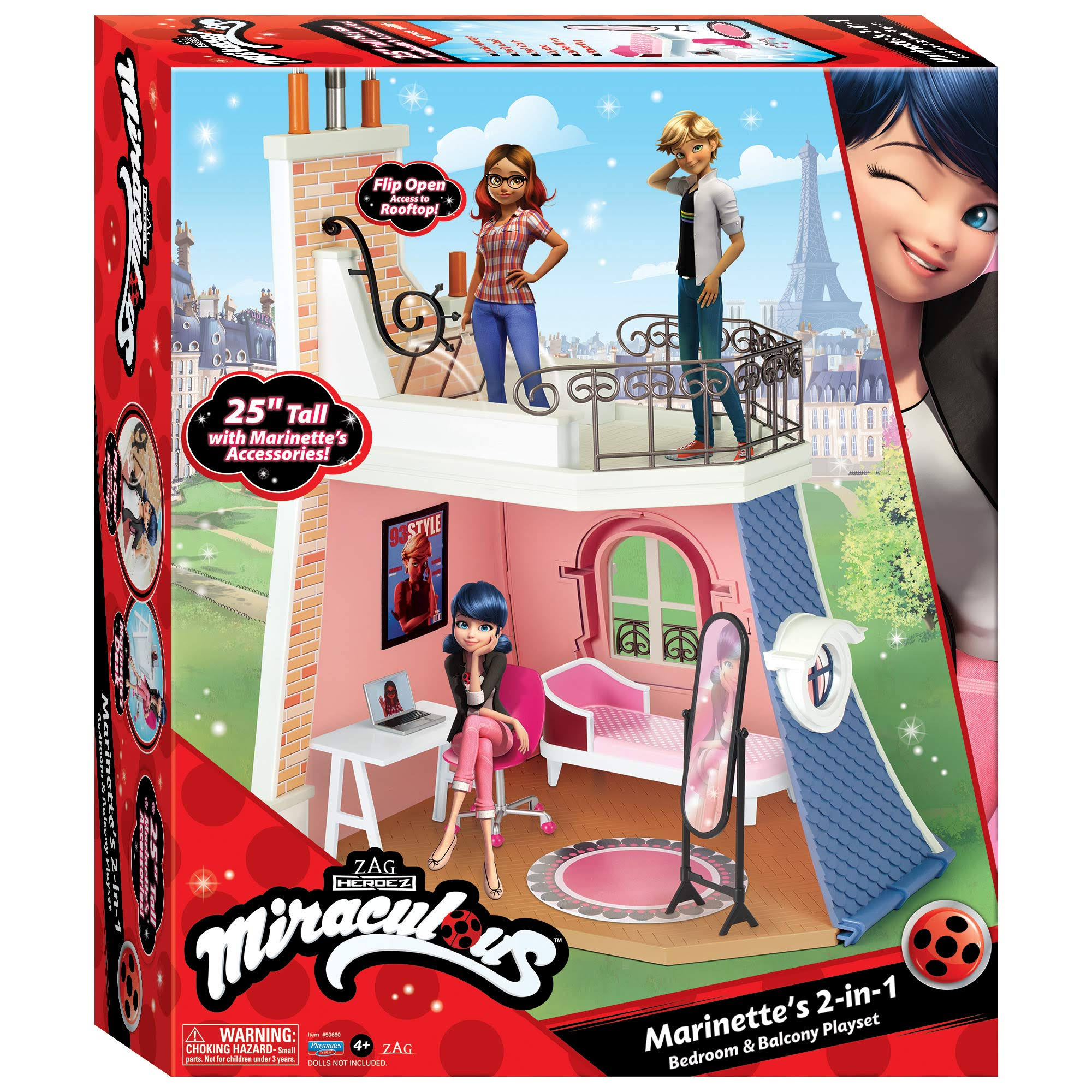 Miraculous P50660 2in1 Balcony Bedroom Playset