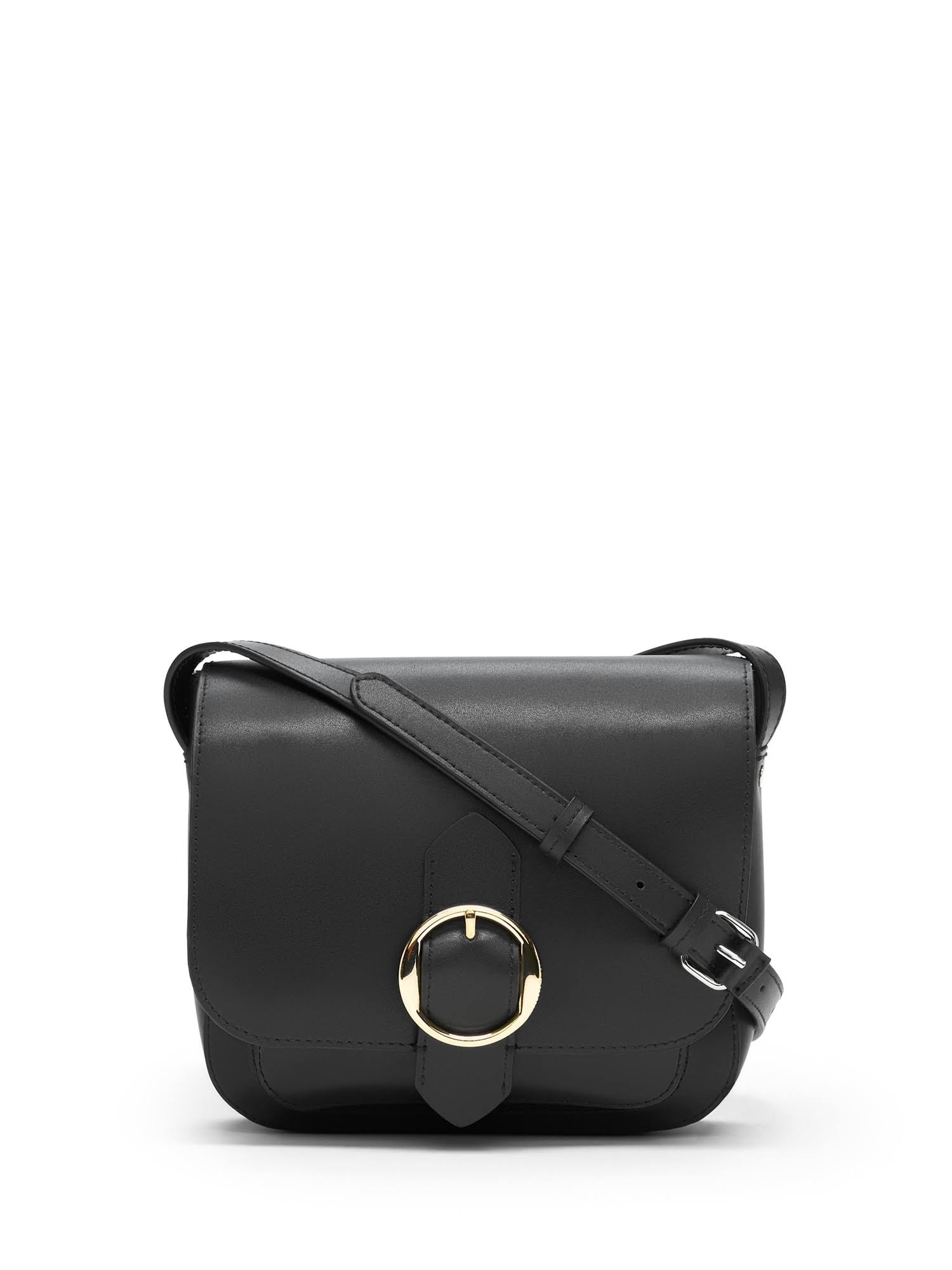 Banana Republic Women's Leather Saddle Bag Black Leather One Size