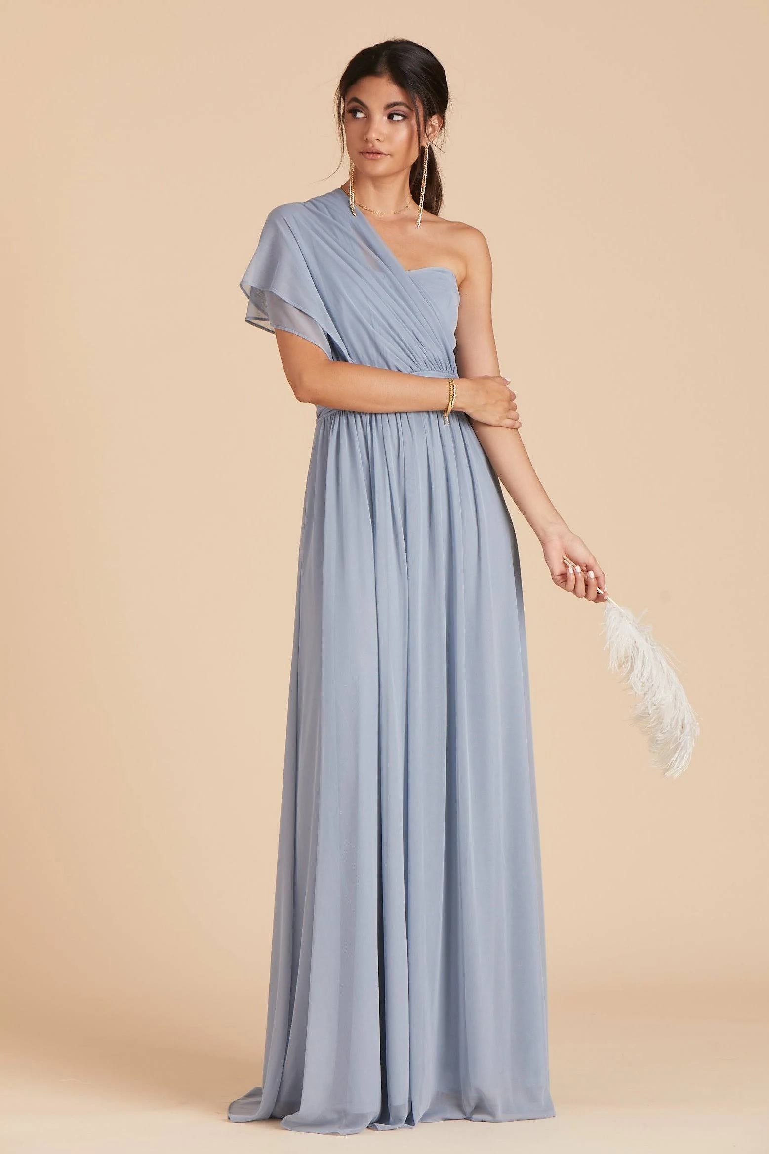 Chicky Convertible Bridesmaid Dress in Dusty Blue Xs / Dusty Blue
