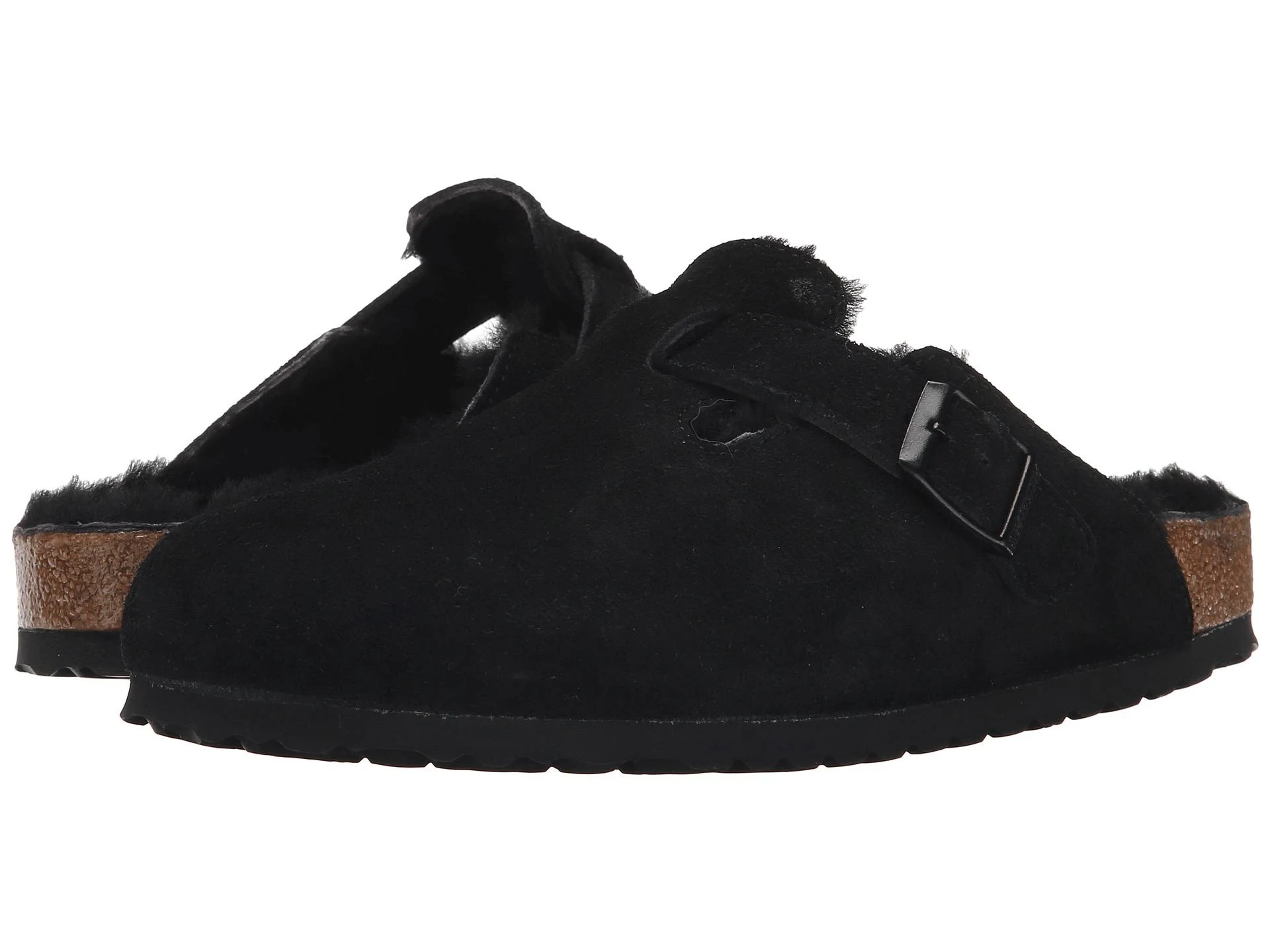 Birkenstock Men's Boston Shearling Black Suede