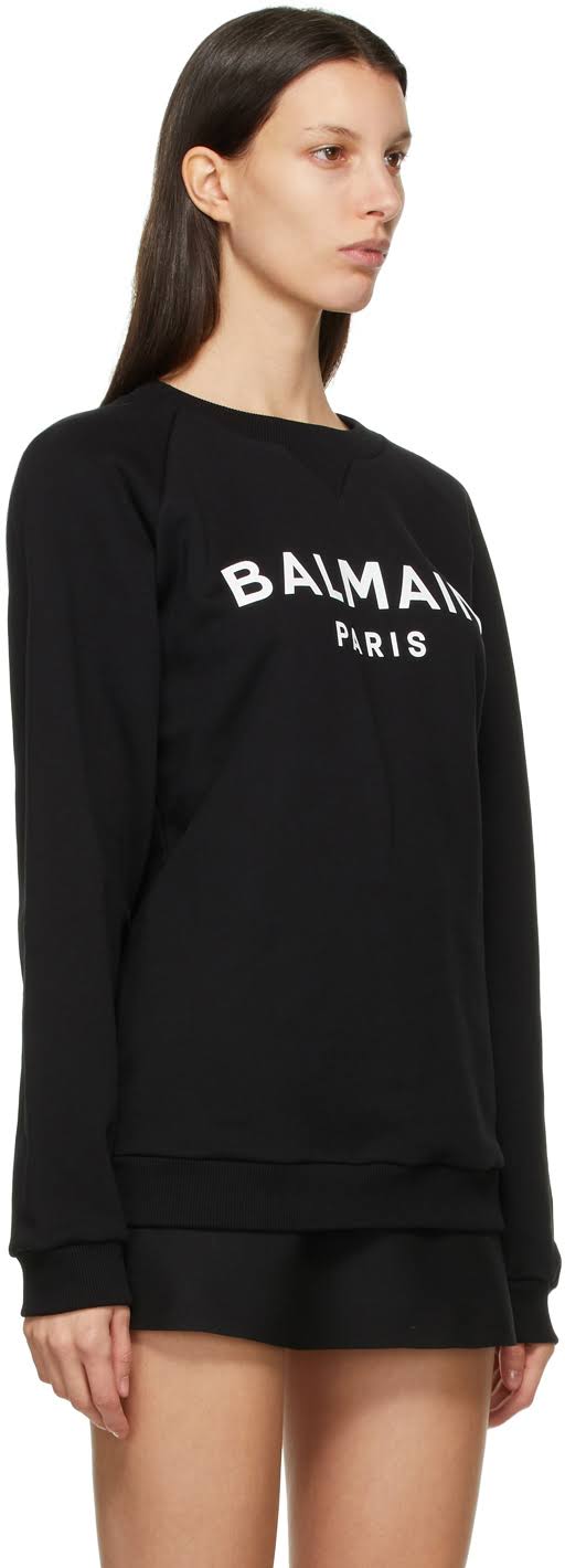 Balmain Black & White Logo Sweatshirt