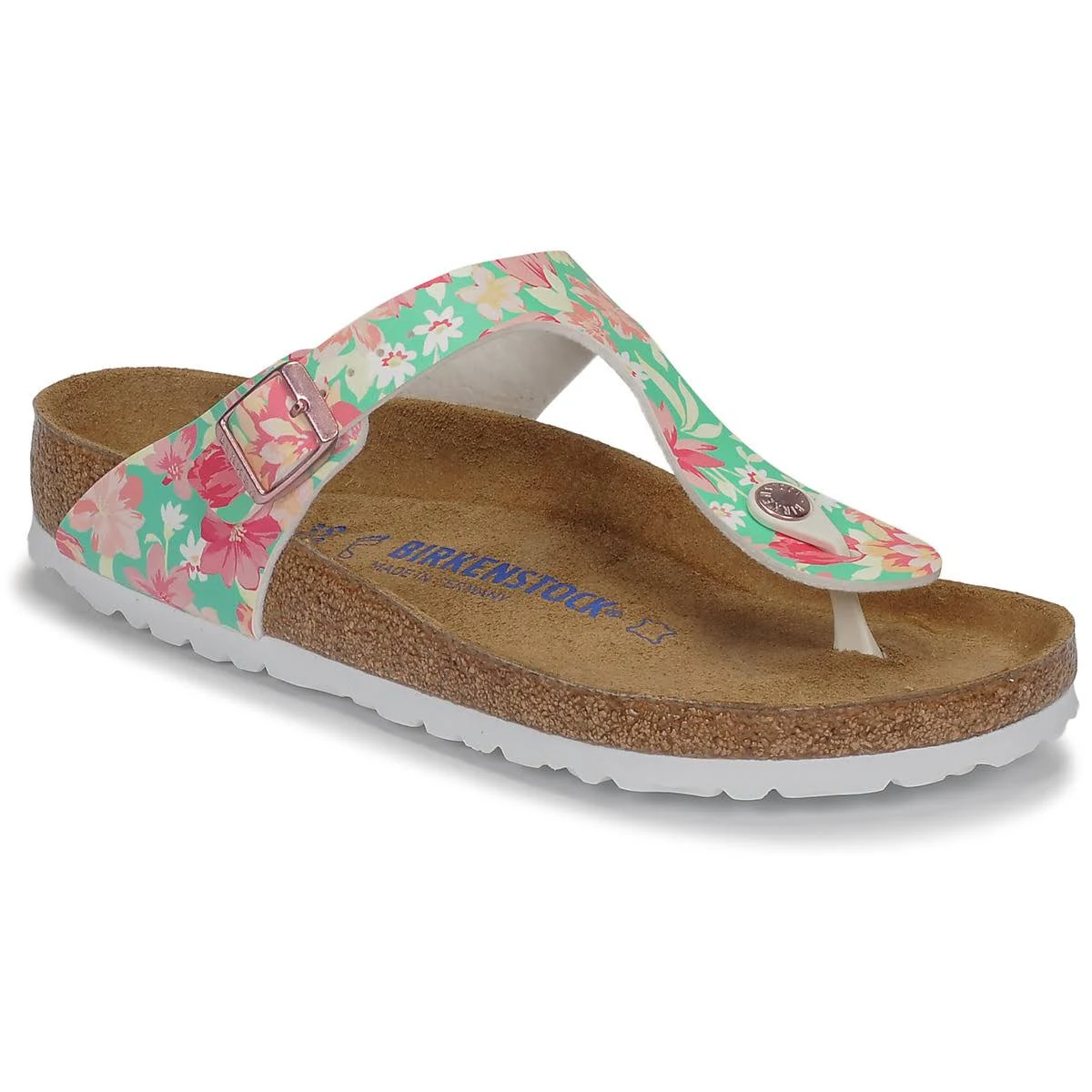 Birkenstock Gizeh Supernatural Flower Emerald Slides Sandals Thongs SFB Regular Green / EU 36 / Regular