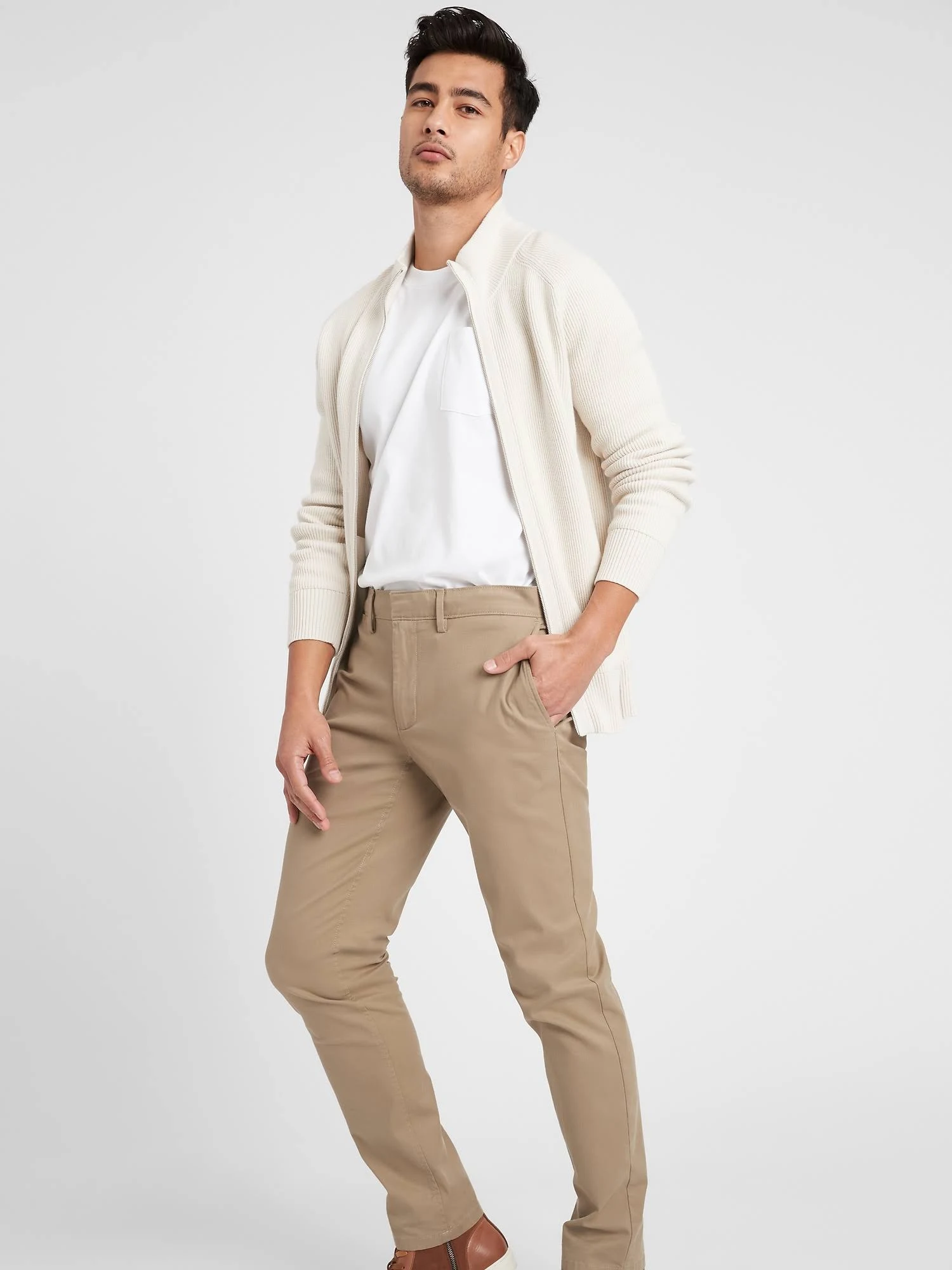 Banana Republic Men's Fulton Skinny Stretch Chino Pant Acorn Size 44W 34L