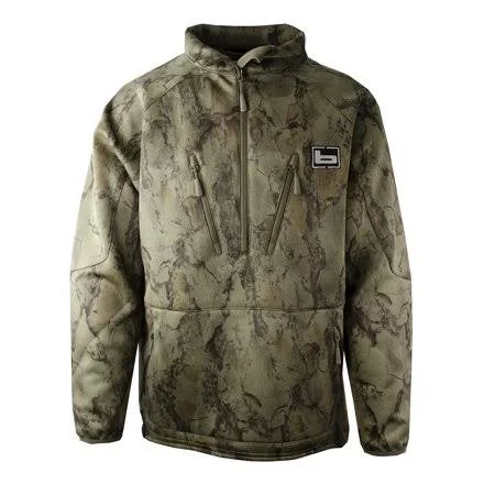 Banded Heavy Tec Fleece 1/2 Zip Pullover NAT Large, Men's, Beige