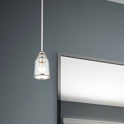 Laurenza 1 - Light Single Bell Pendant Finish: Brushed Nickel