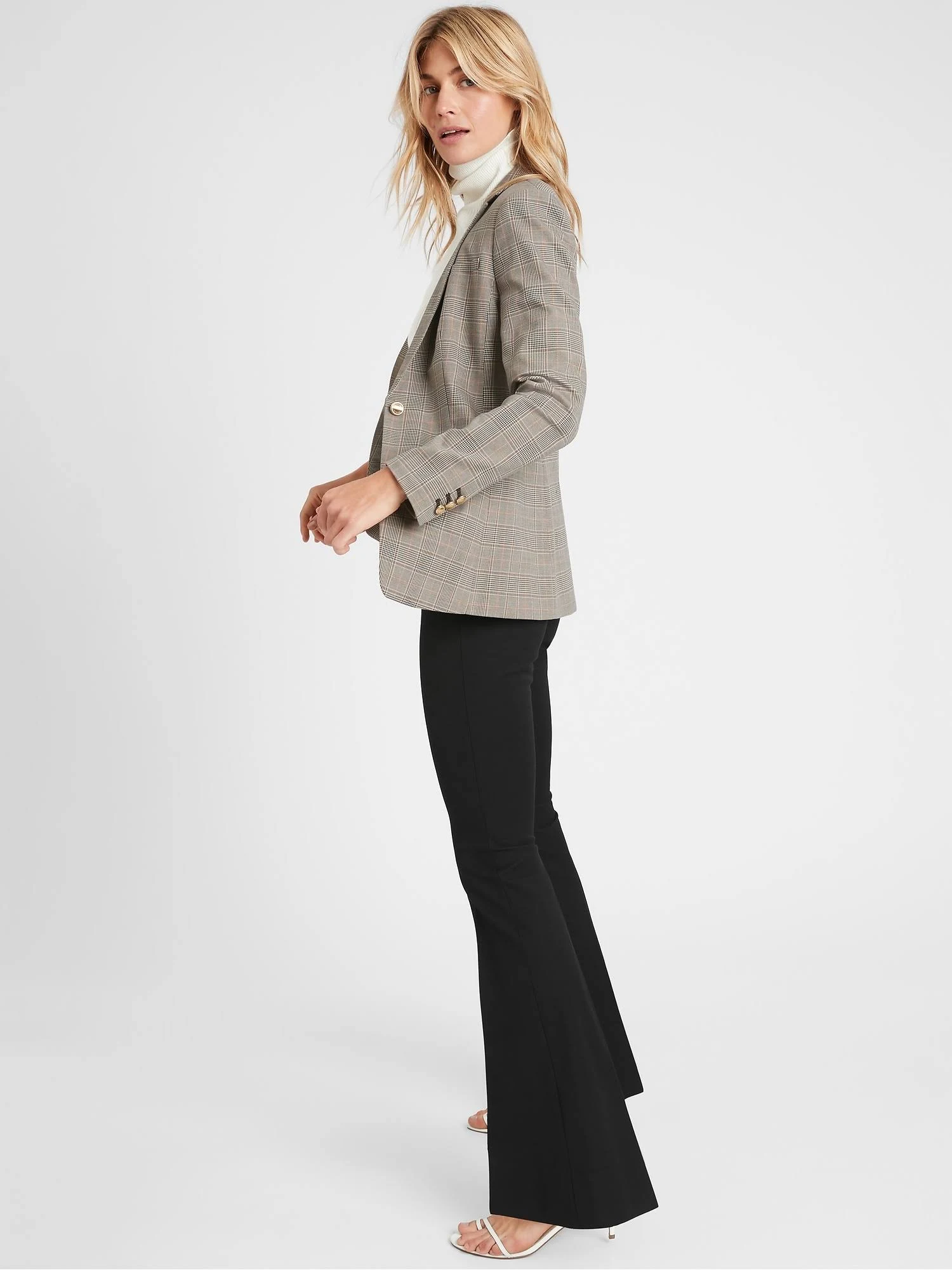 Banana Republic Women's High-Rise Flare Sloan Pant Black Size 0 Regular