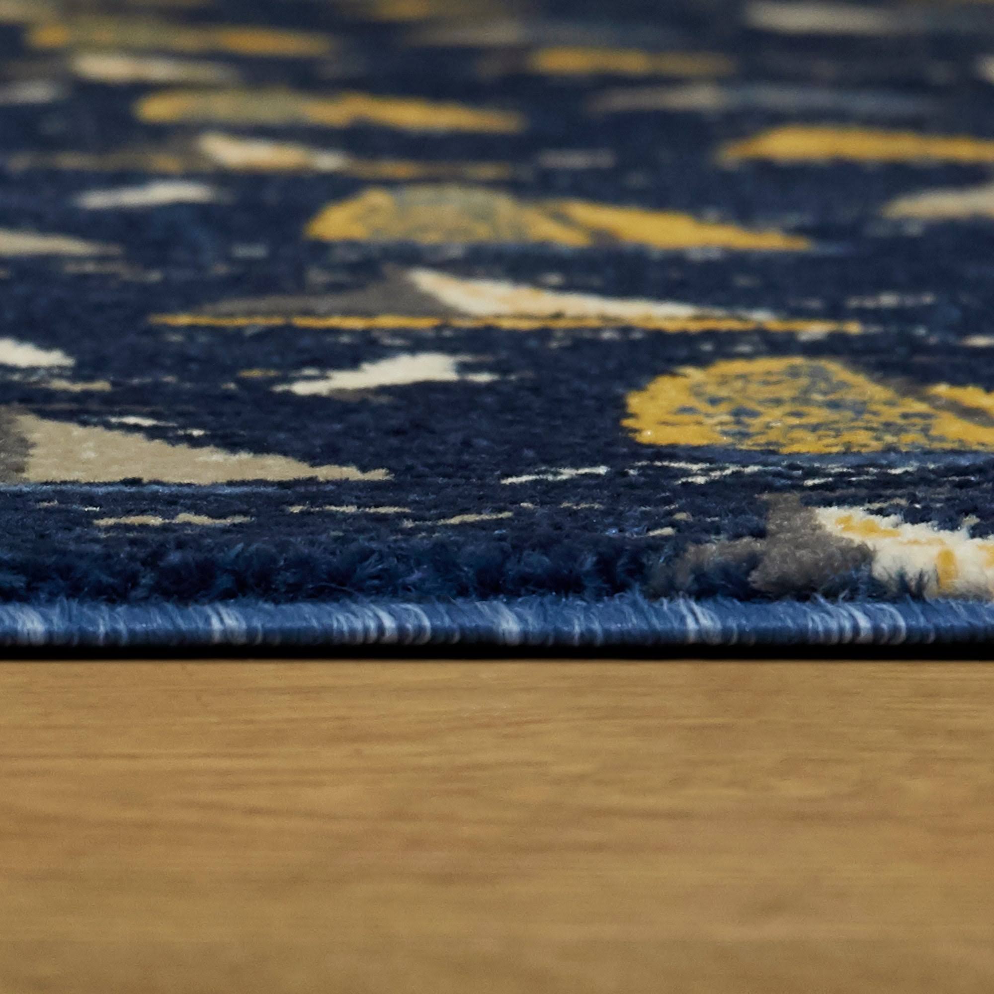 BALTA Bay Marina Navy 5 ft. x 7 ft. Coastal Boat Area Rug, Blue