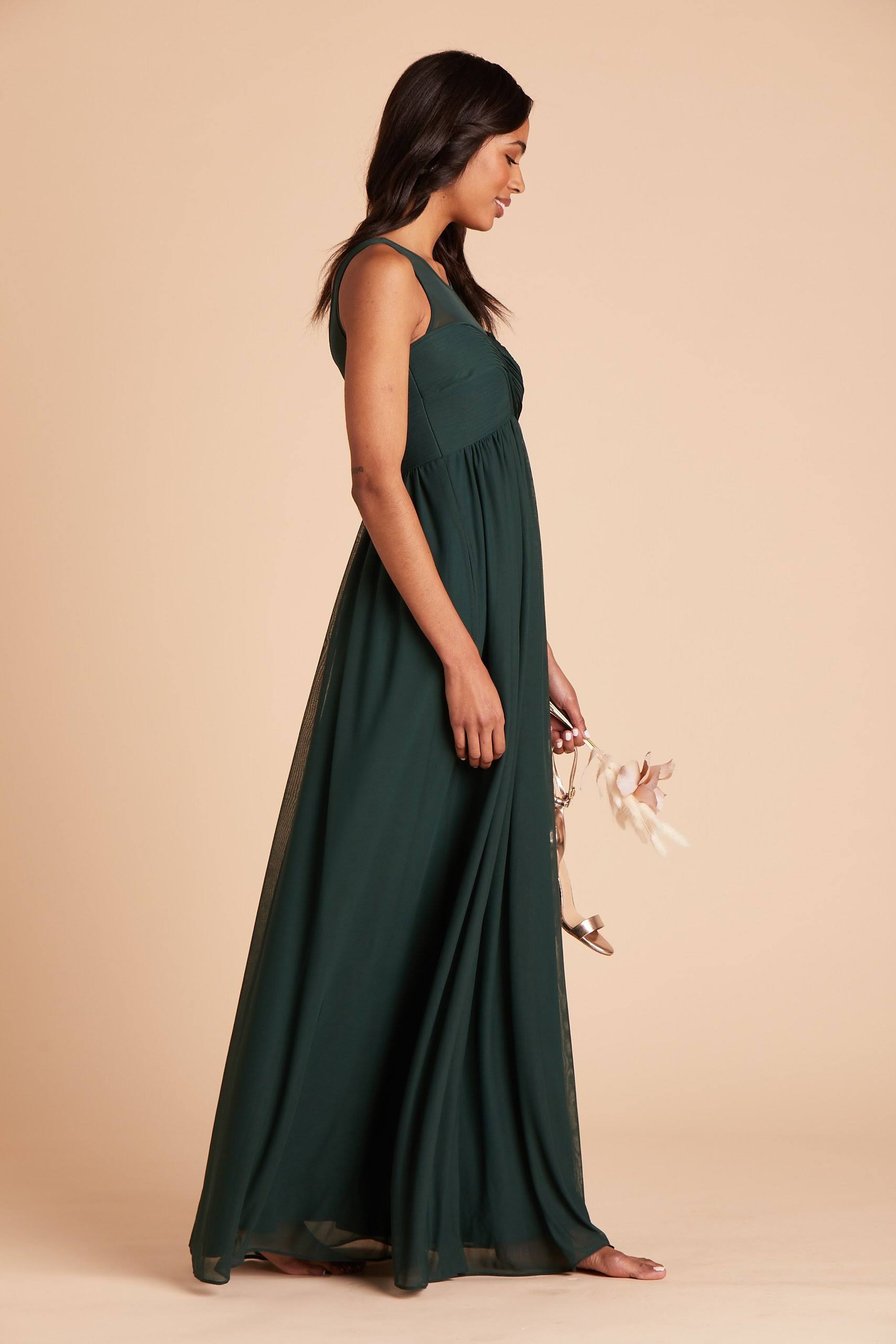 Birdy Grey Ryan Bridesmaid Dress in Emerald Xs / Emerald