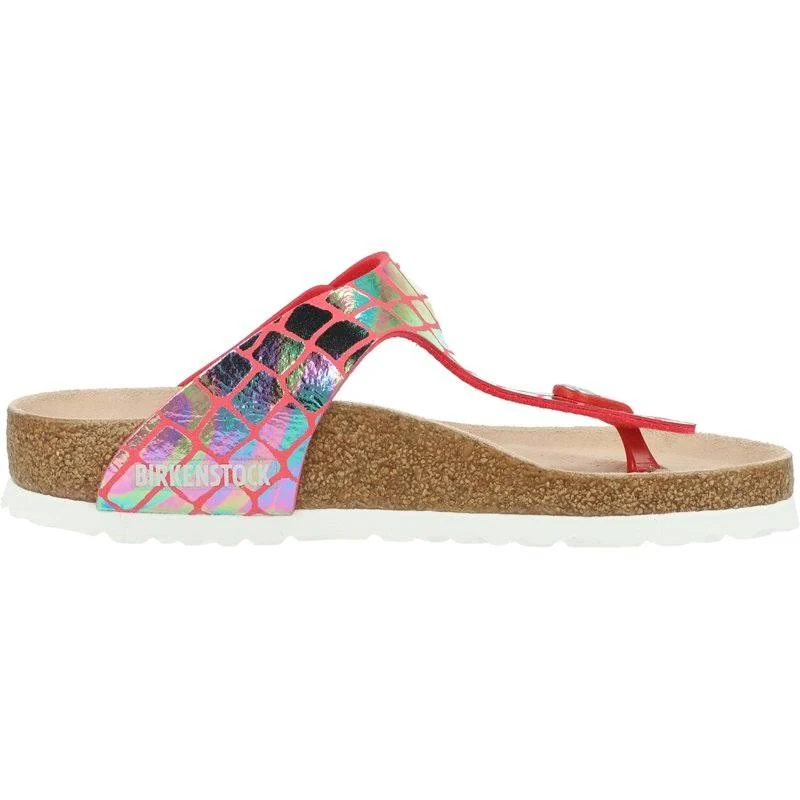 Birkenstock Adult Gizeh Pink Microfiber Slides Sandals