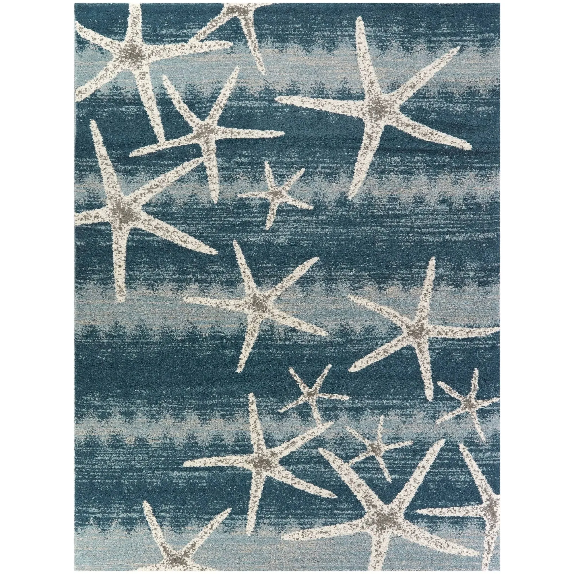 Balta Indoor Grey Martin Coastal Starfish Area Rug, 5&3x22 x 7&