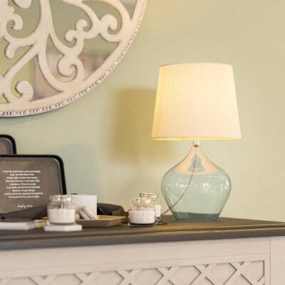 Doby 17x22 Table Lamp Finish: Blue