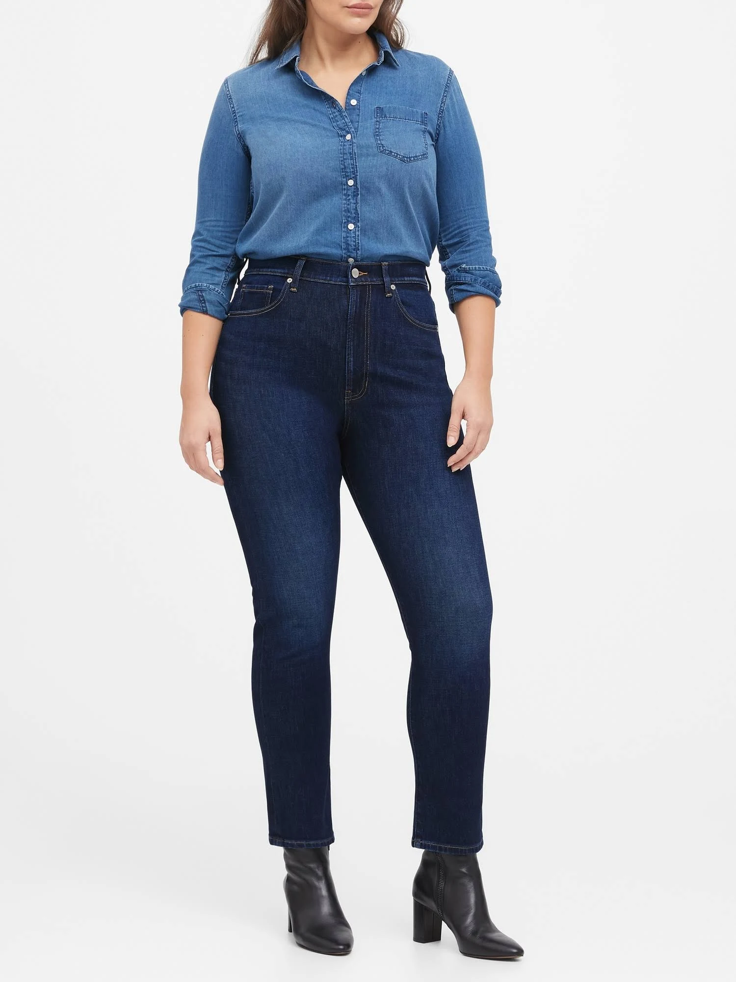 Banana Republic Women's High-Rise Slim Jean Dark Wash Size 27 Regular