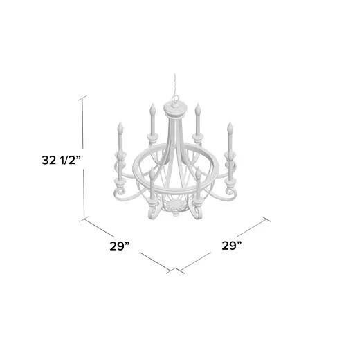 Nanteuil 8 - Light Candle Style Empire Chandelier