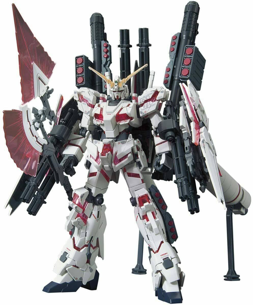Bandai HGUC 1/144 Full Armor Unicorn Gundam Destroy Mode Red Color Ver Model Kit