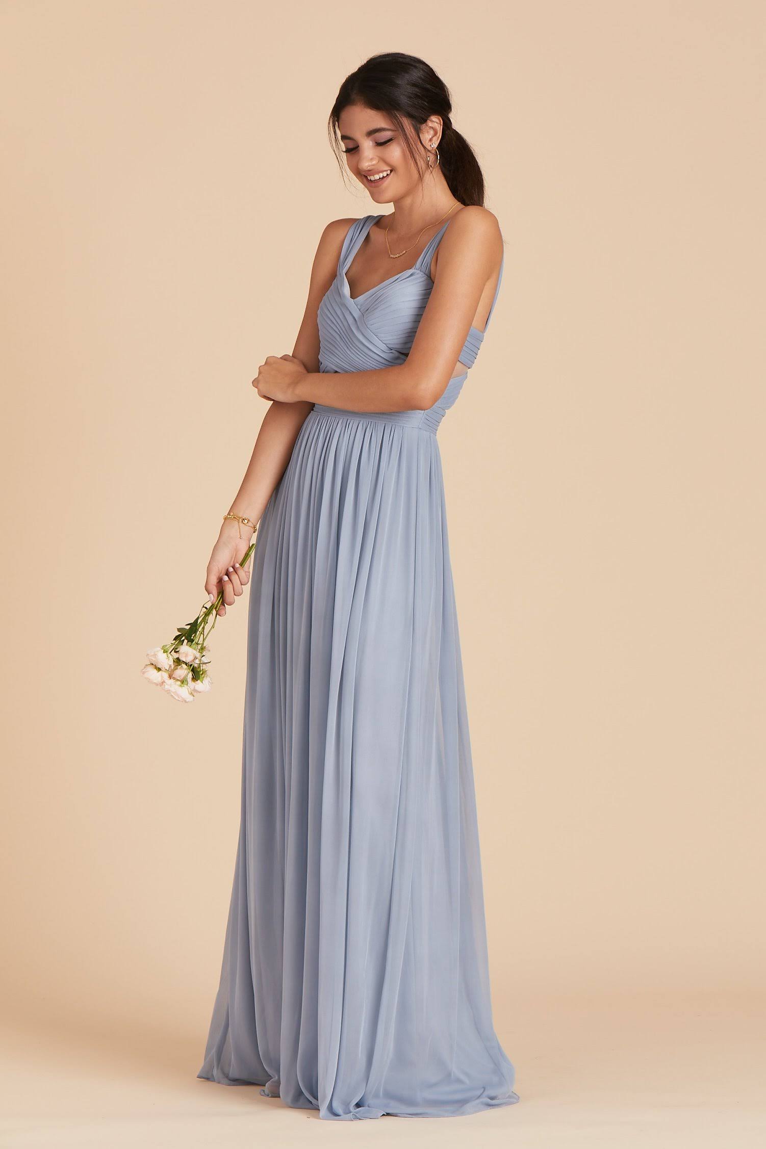Birdy Grey Elsye Bridesmaid Dress in Dusty Blue S / Dusty Blue