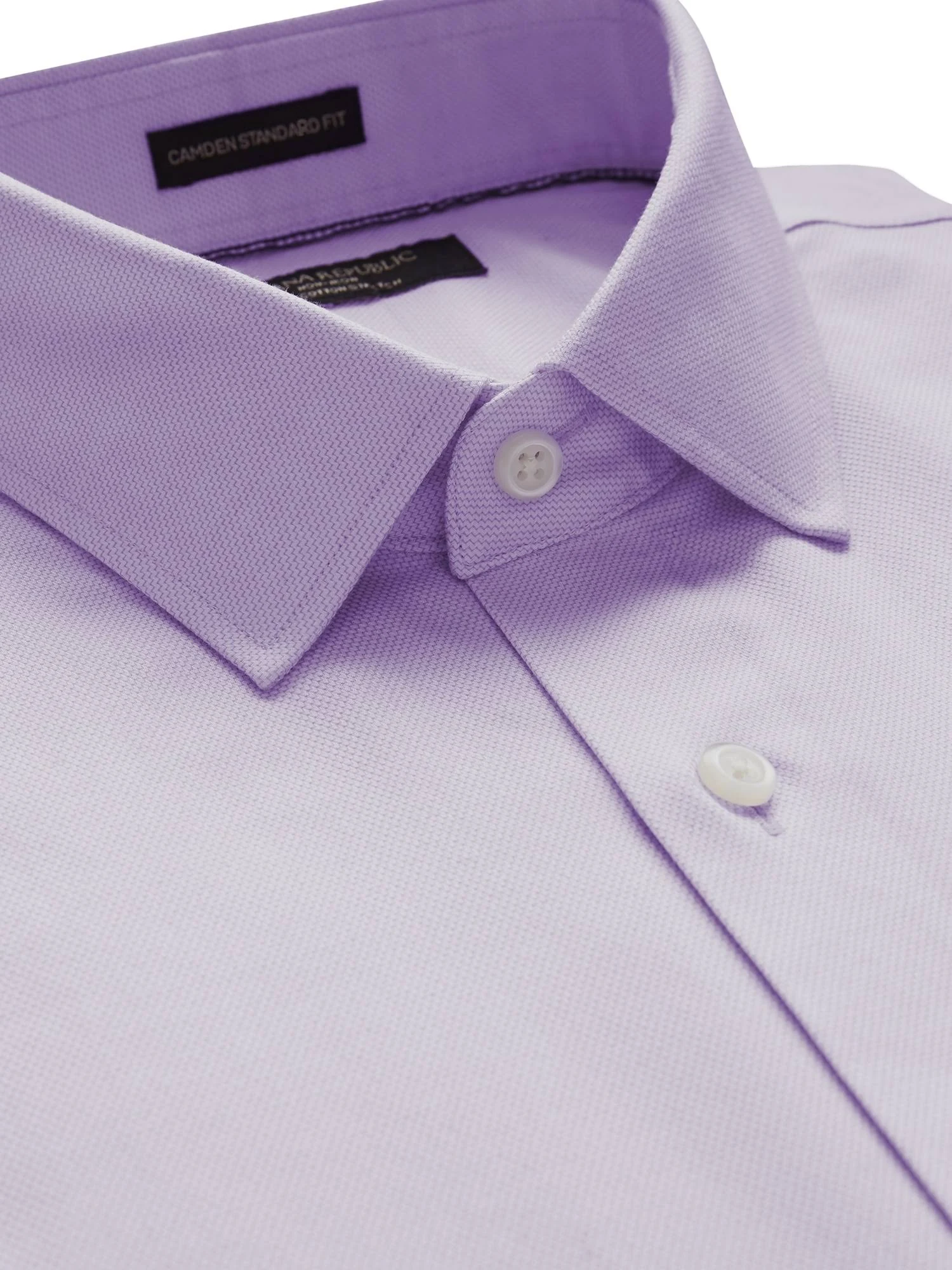 Banana Republic Men's Standard-Fit Non-Iron Dress Shirt Lavender Size Xxs