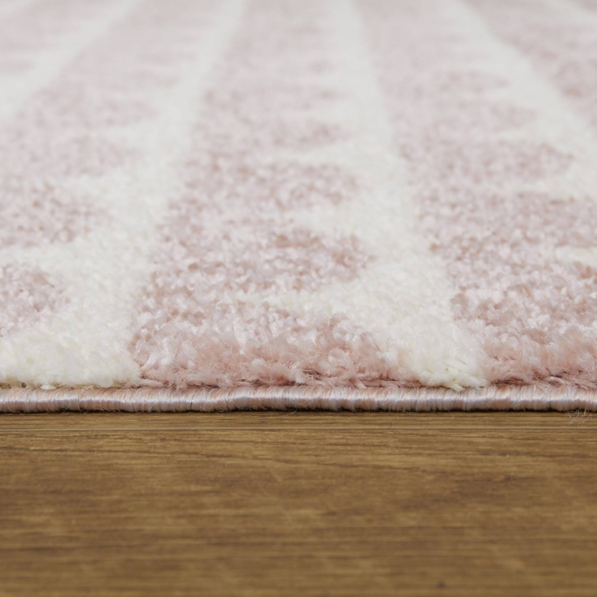 Palmer Modern Scale Area Rug - Rectangle 5&3x22 x 7& - Pink