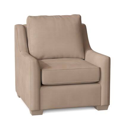 Birch Lane Godwin 33x22 Wide Armchair Body Fabric: Microsuede Oyster