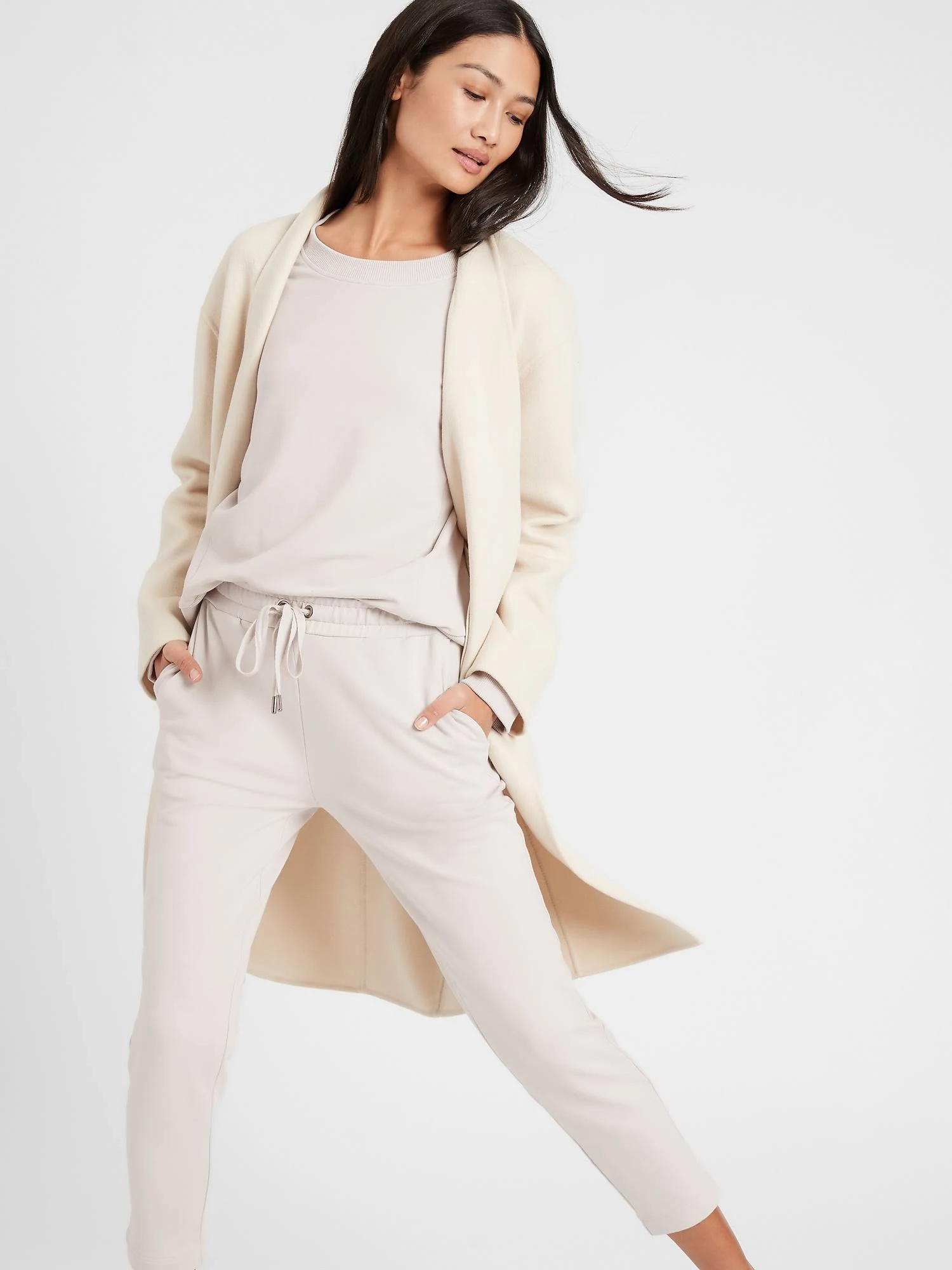 Banana Republic Women's French Terry Jogger Selenite Size S