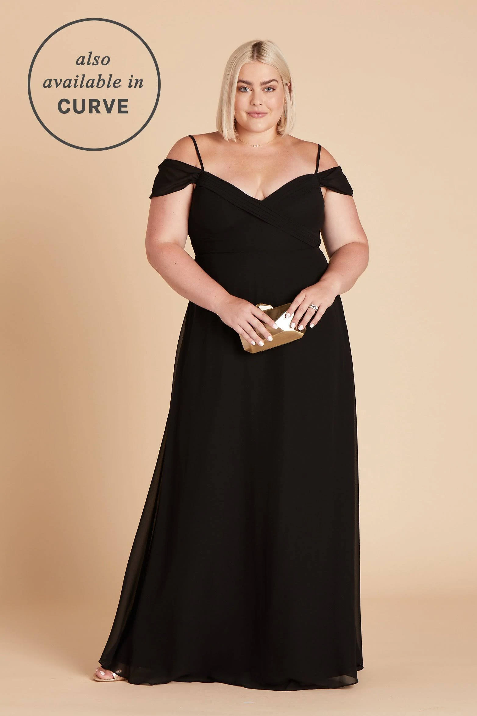 Birdy Grey Spence Convertible Chiffon Bridesmaid Dress in Black S / Black