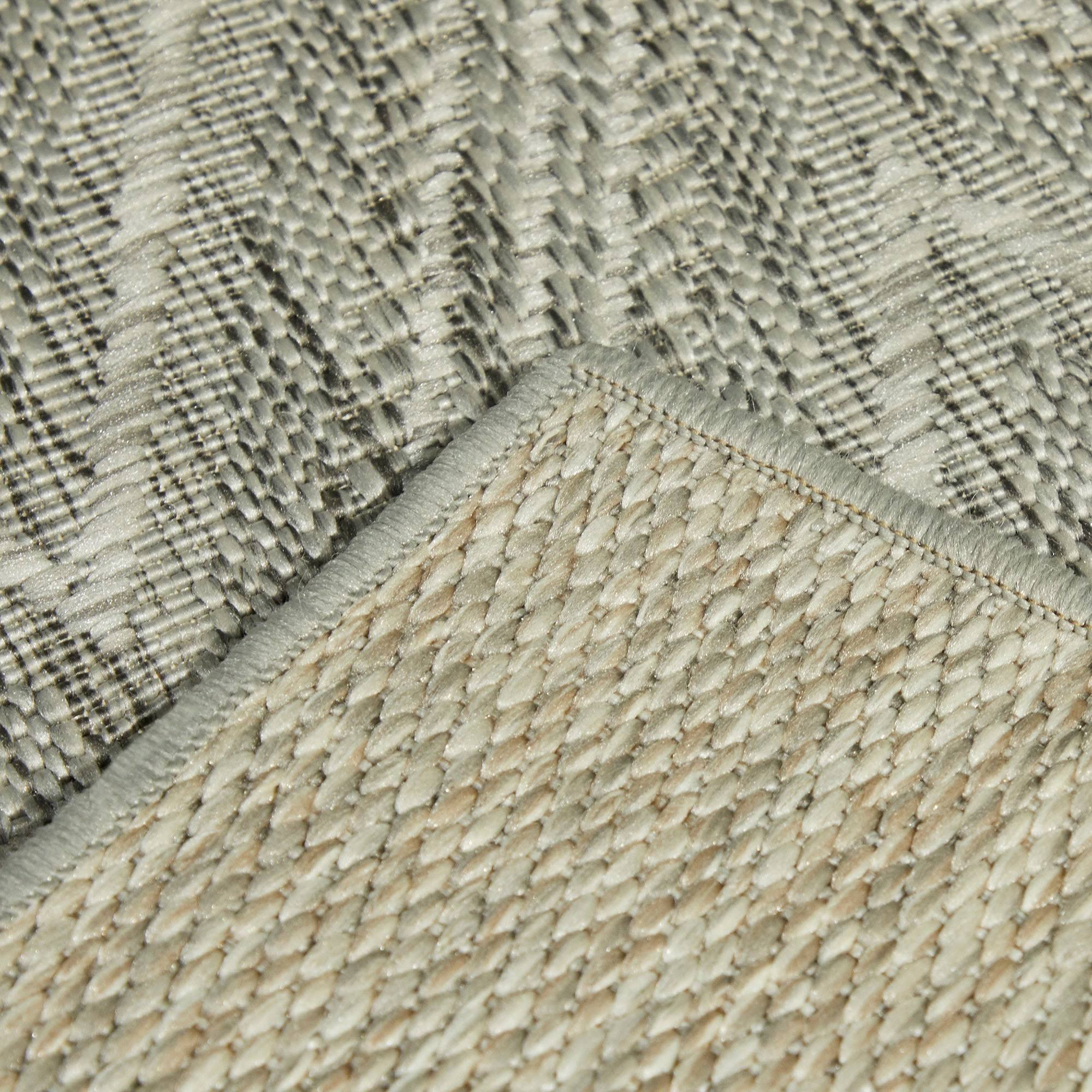 BALTA Kava Beige 8 ft. x 10 ft. Chevron Flatweave Indoor/Outdoor Area Rug