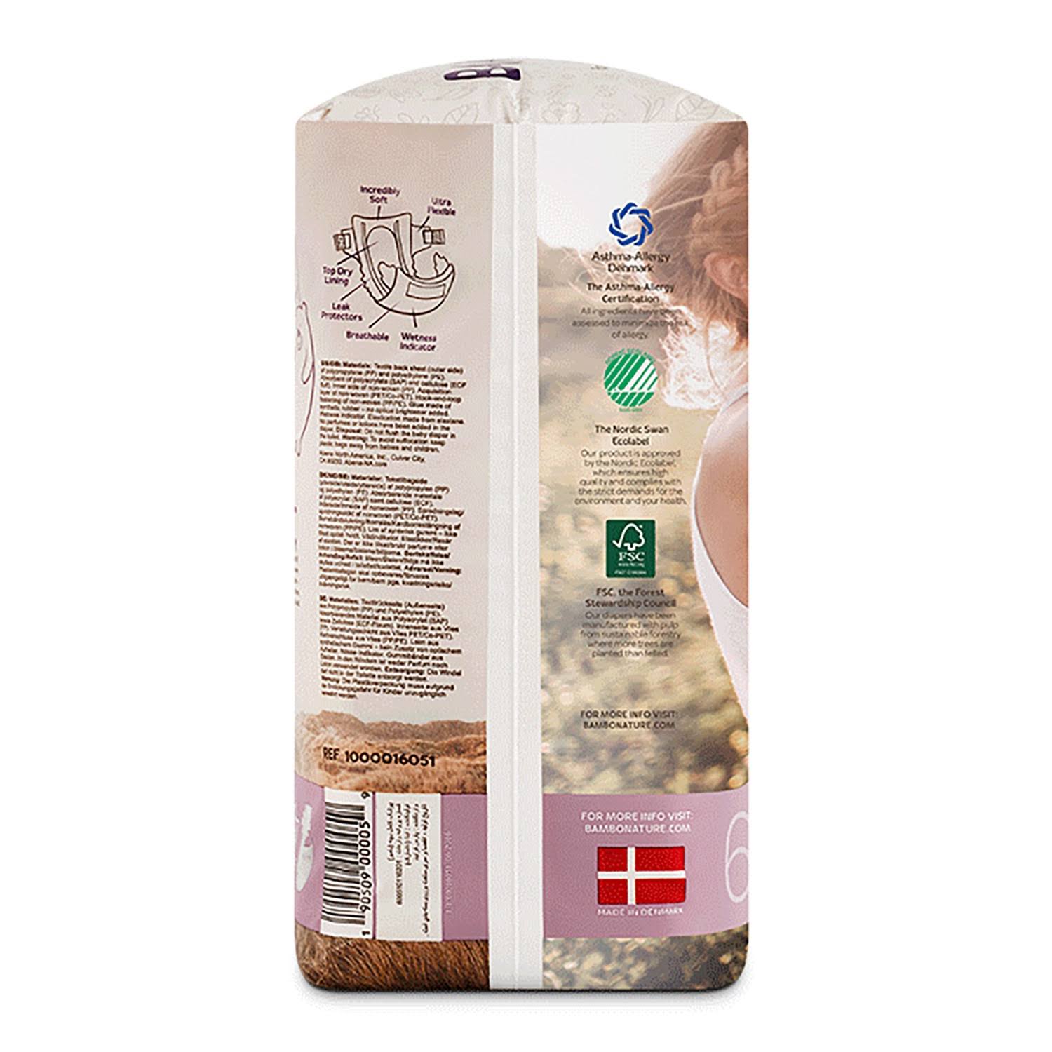 Bambo Nature Premium Baby Diapers, Size 6 (2 Cases of 132)