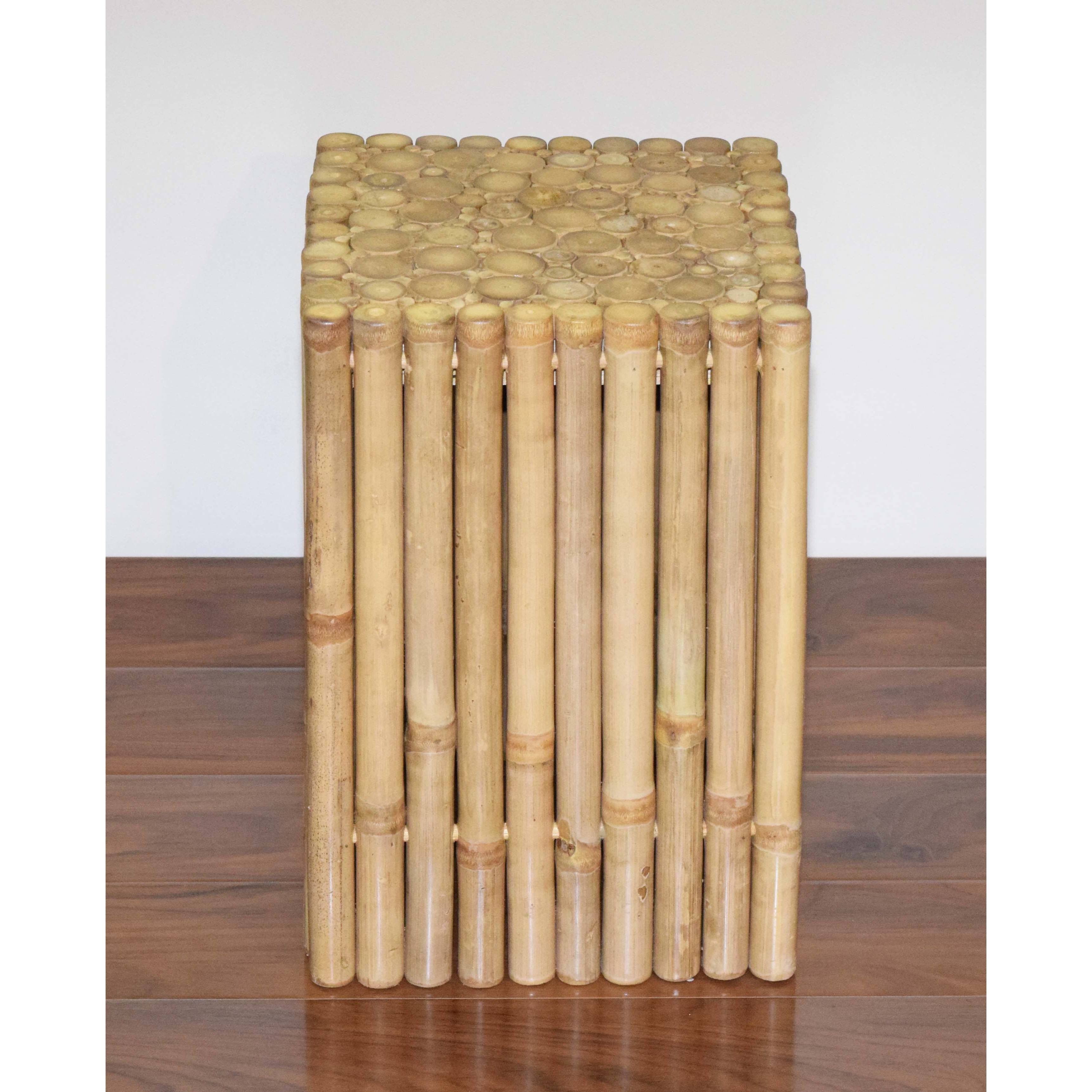 Bamboo54 Rustic Square Bamboo Side Table / Stool