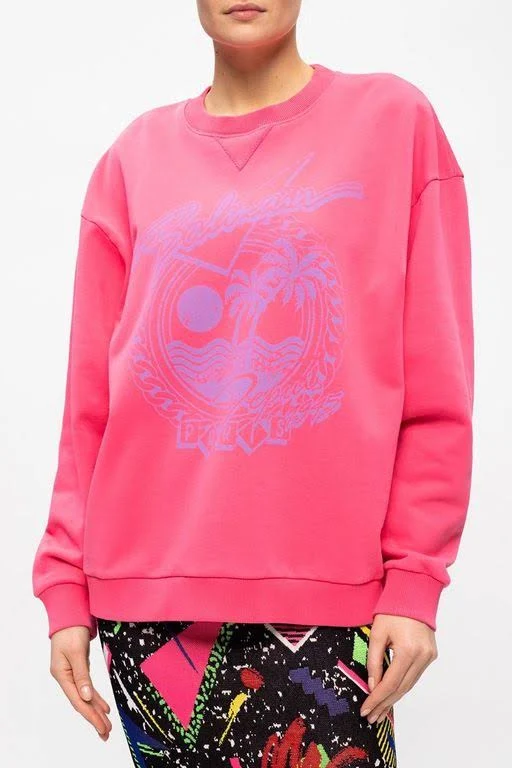 Balmain Printed Sweatshirt Pink - Pink - Sweatshirts