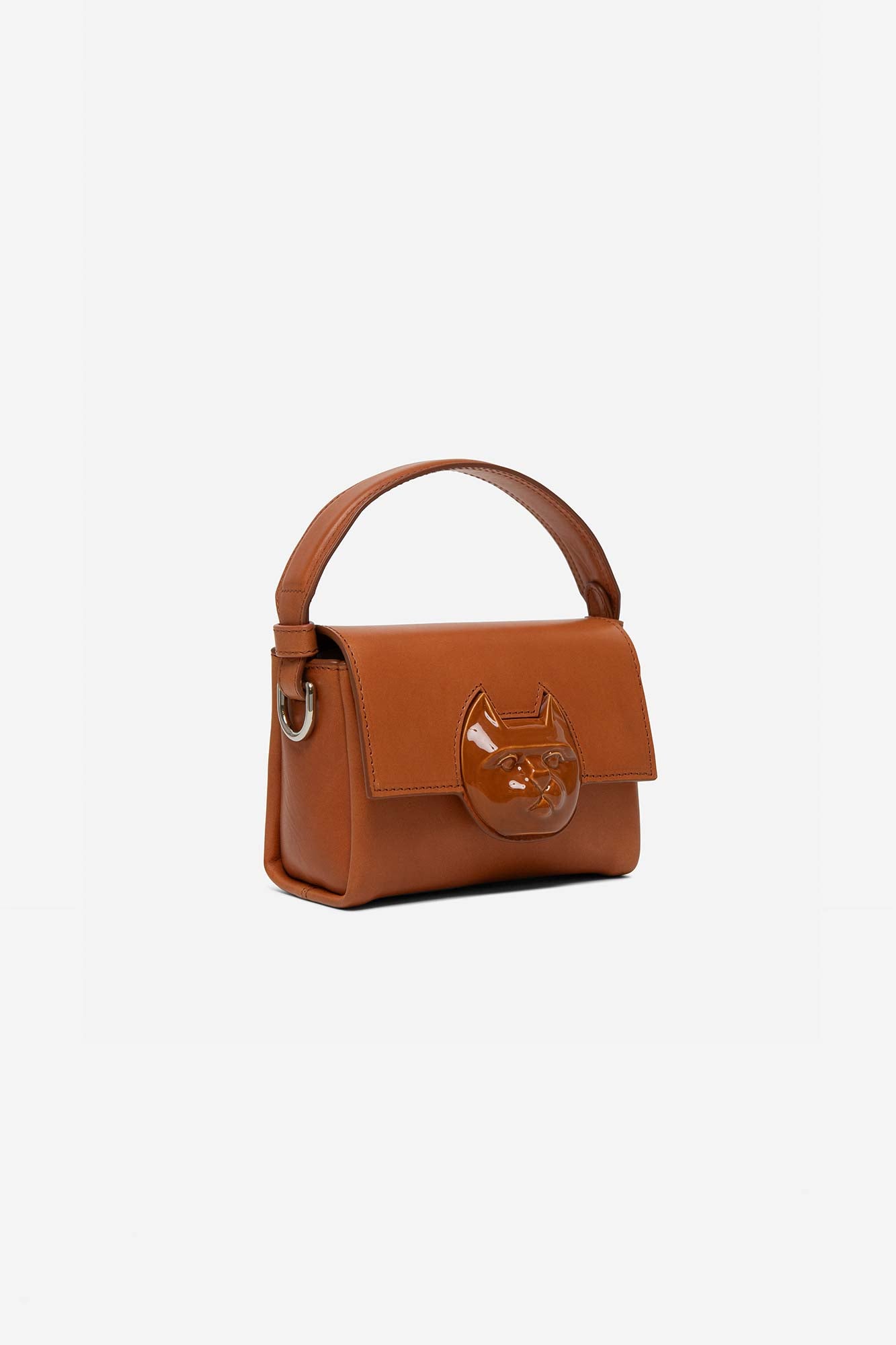 FLAP MINI CAT HEAD BAG CAMEL