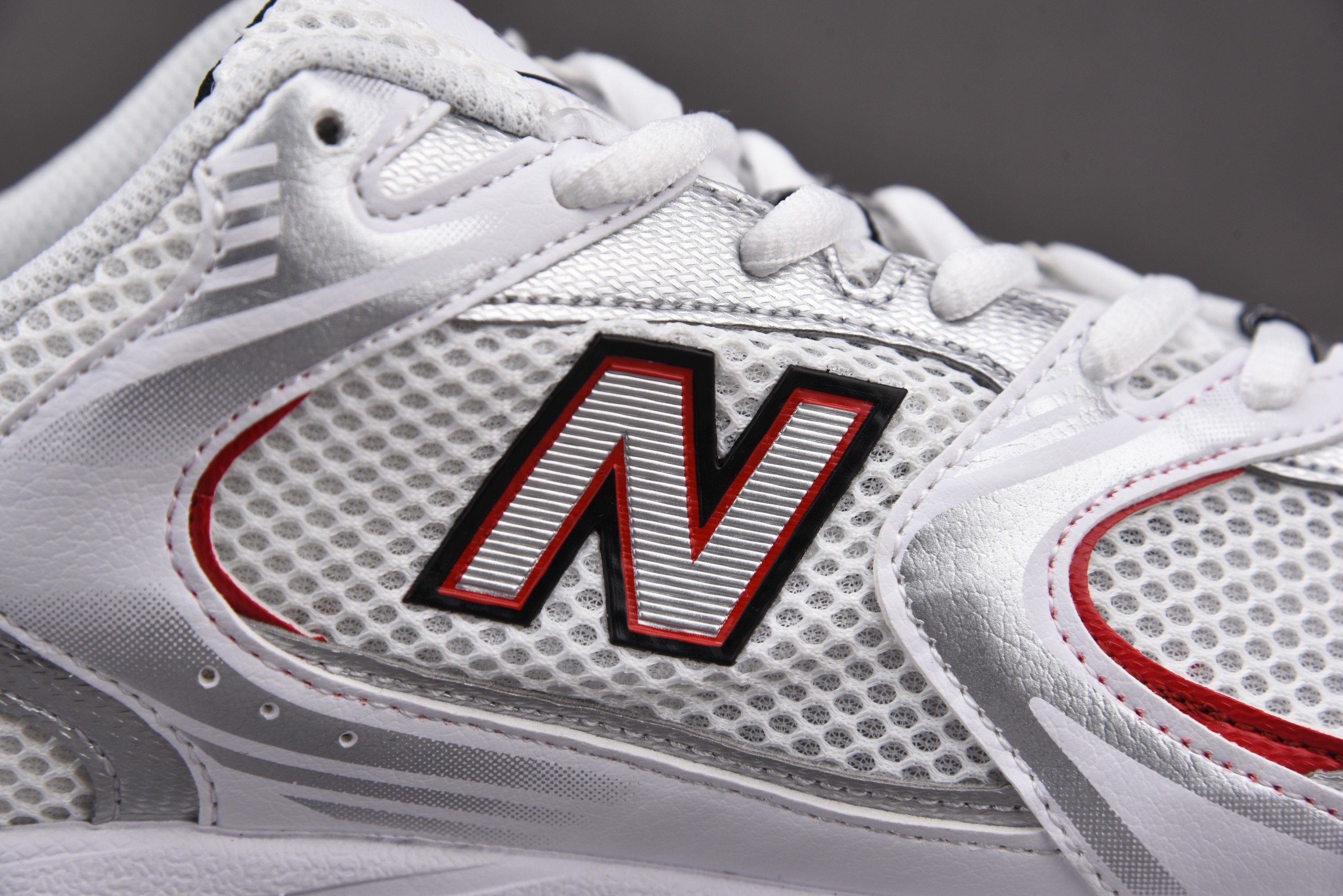 New Balance 530v2 White Silver Red