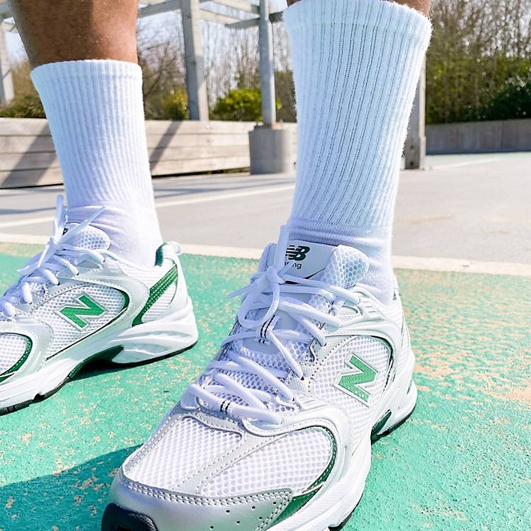 New Balance 530 White Silver Green