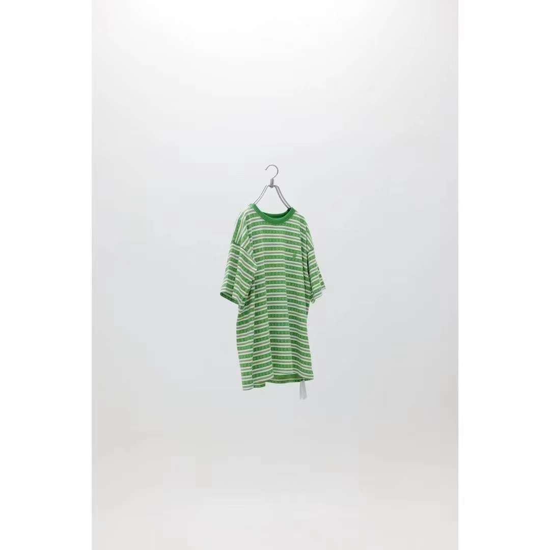 Chrome Hearts Knit Gingham Embroidered T-Shirt Green 5.16