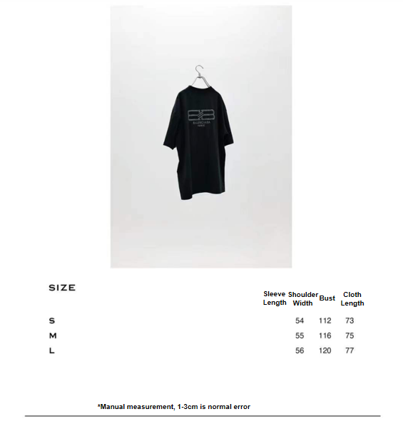 Balenciaga Cotton Short Sleeves Logo Luxury T-Shirts 5.23