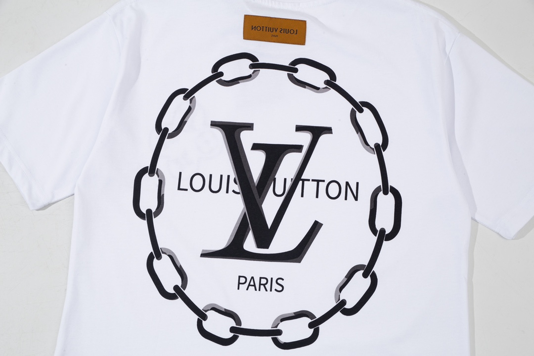 Louis Vuitton Double Sided Logo Print Classic Pattern White 6.14