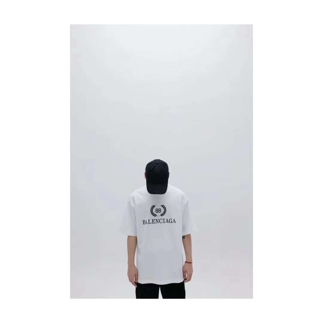 BB Balenciaga logo print T-Shirt White 5.16