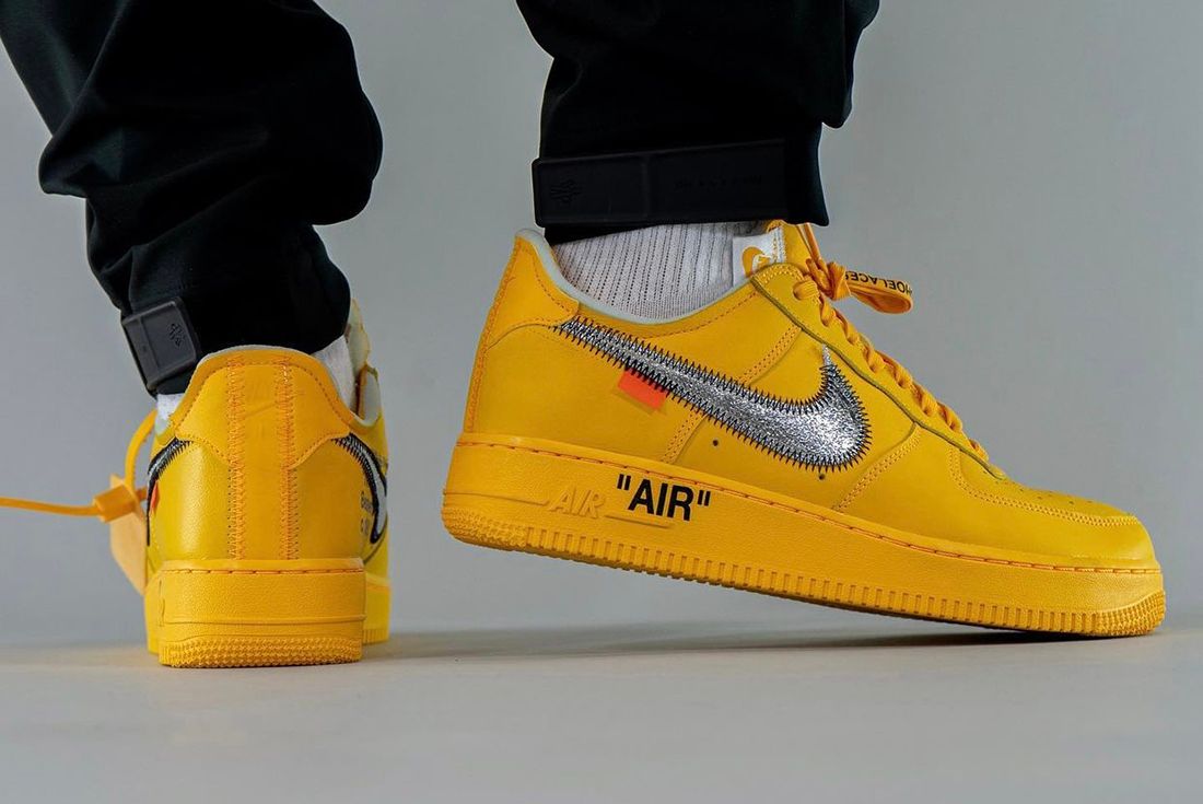 The Off-White x Nike Air Force 1 University Gold